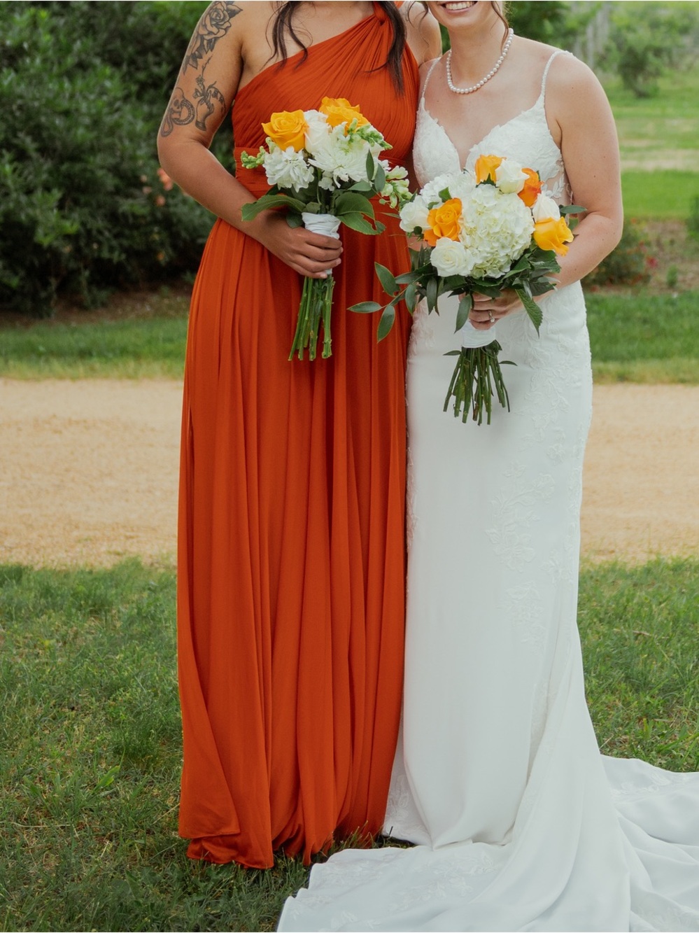 Azazie Charlize Halter Dress - Paprika - Picture 3 of 3